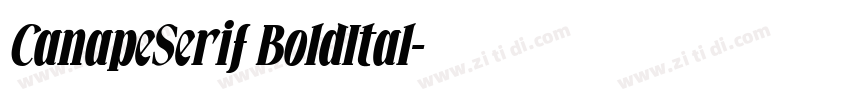 CanapeSerif BoldItal字体转换